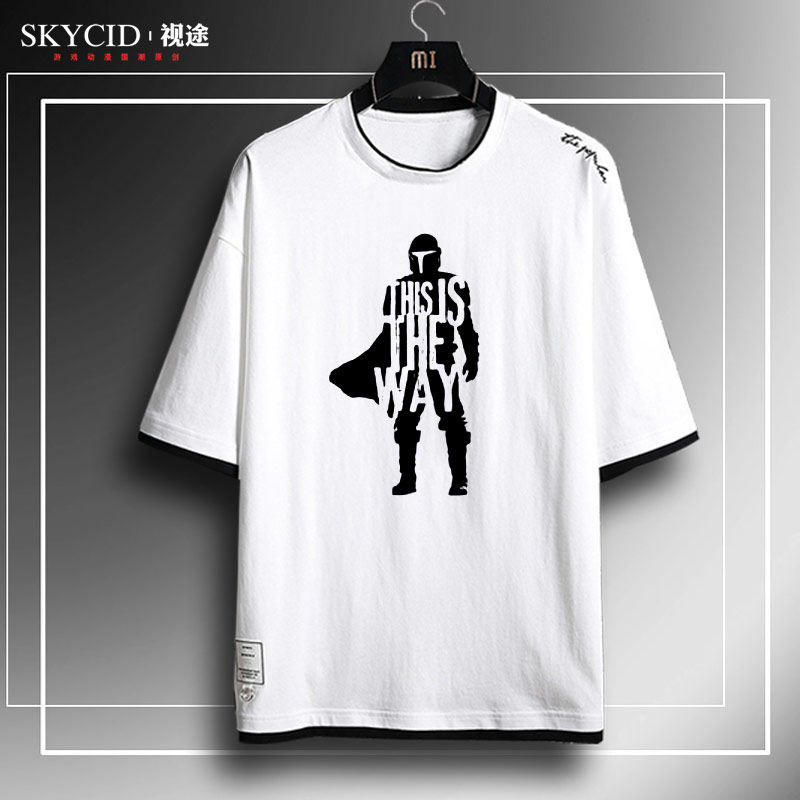 夏季Star Wars 星战外传曼达洛人星球大战男女纯棉短袖T恤上衣