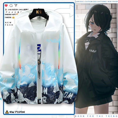 VRChat游戏街狐周边夏彩防晒服