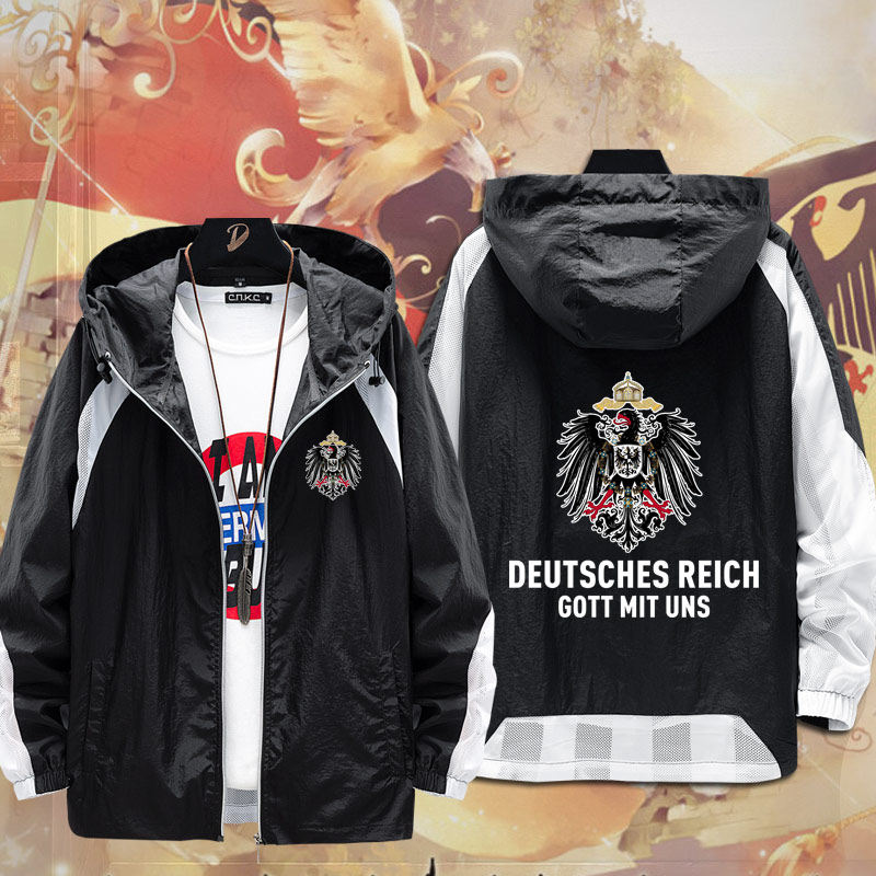 德意志第二帝国普鲁士德国衣服男女情侣薄款防晒服夹克外套jl