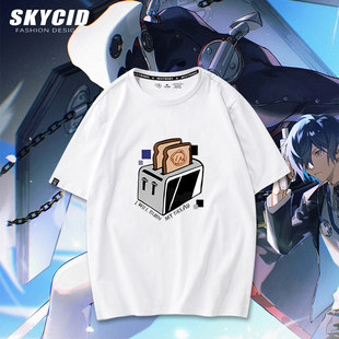 女神异闻录哈姆子鸣上悠结城理雨宫莲同款cos短袖T恤男女上衣服yd