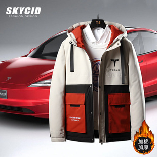 特斯拉4s店工装外套Tesla工作服男加棉加厚衣服秋冬棉衣可定制jl