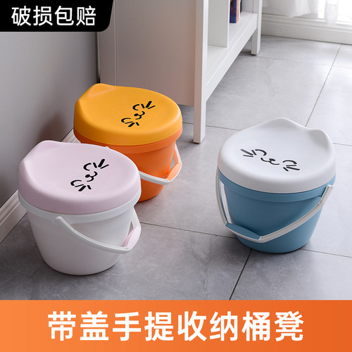 储物收纳凳户外桶加厚塑料收纳储物成人家用小板凳换鞋矮凳子可坐