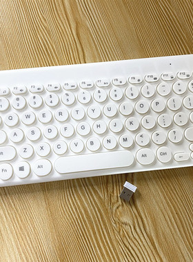 朋克无线小键盘黑白色迷你笔记本外接迷你usb台式机通用小巧便携