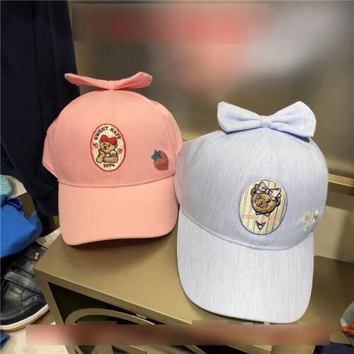 24秋款女童儿童刺绣均码可调节公主棒球帽鸭舌帽遮阳TKAC20S462K