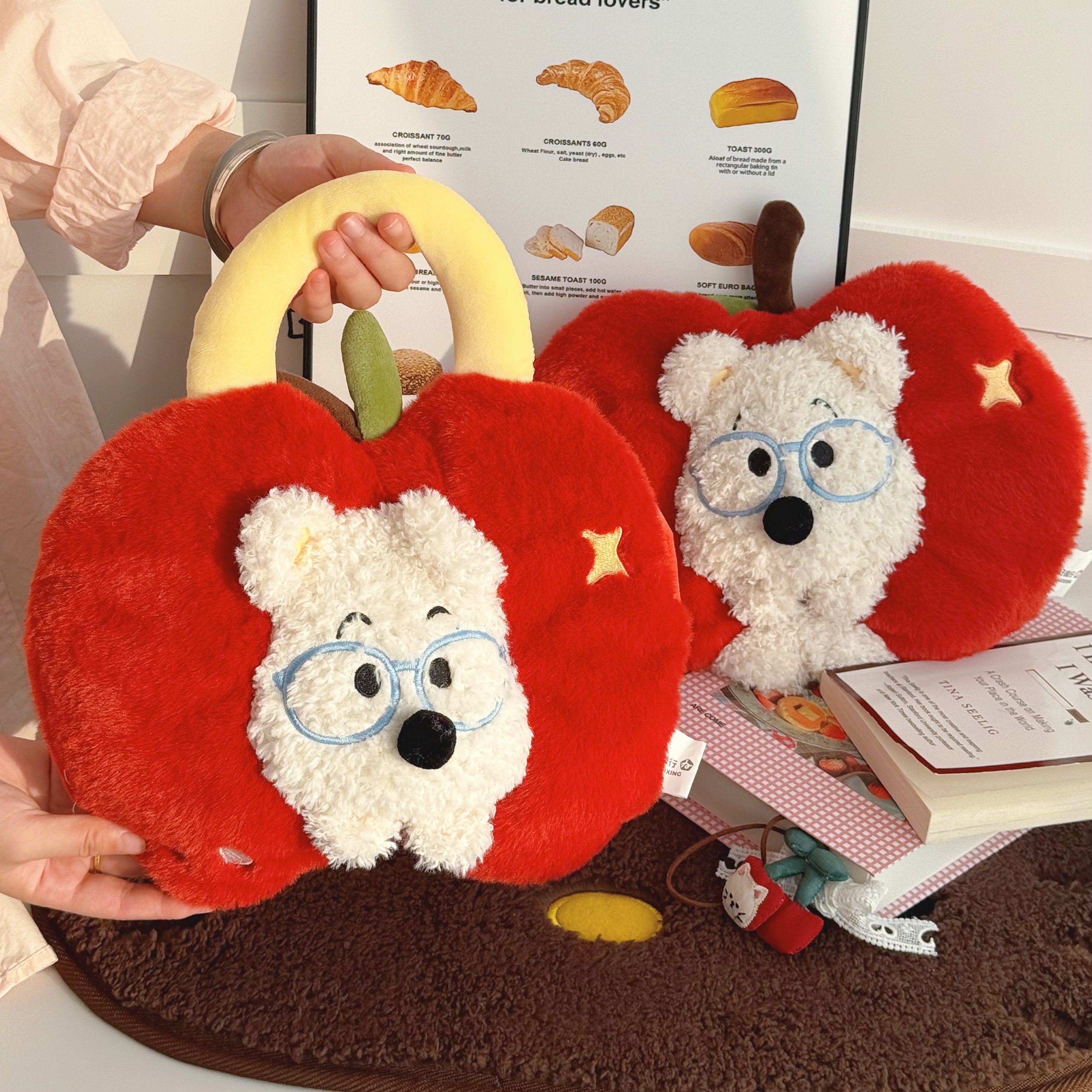 儿童苹果小狗防爆电热水袋