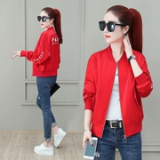 Áo len ngắn nữ 2019 mùa thu mới size lớn slim slim áo khoác học sinh giản dị cổ áo sơ mi cardigan - Áo len