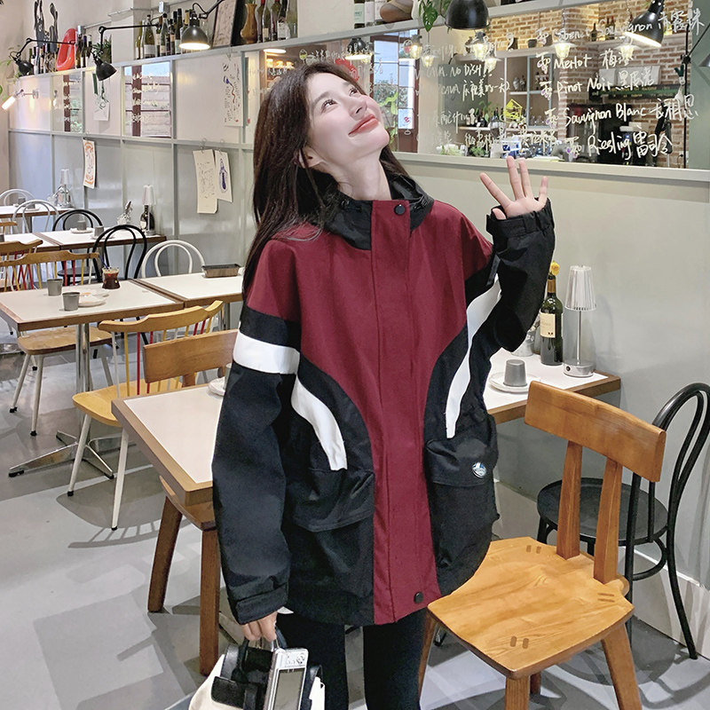 【现货】新款图撞色冲锋衣风衣外套301A-8985-P195-K268,女装风衣,2C301