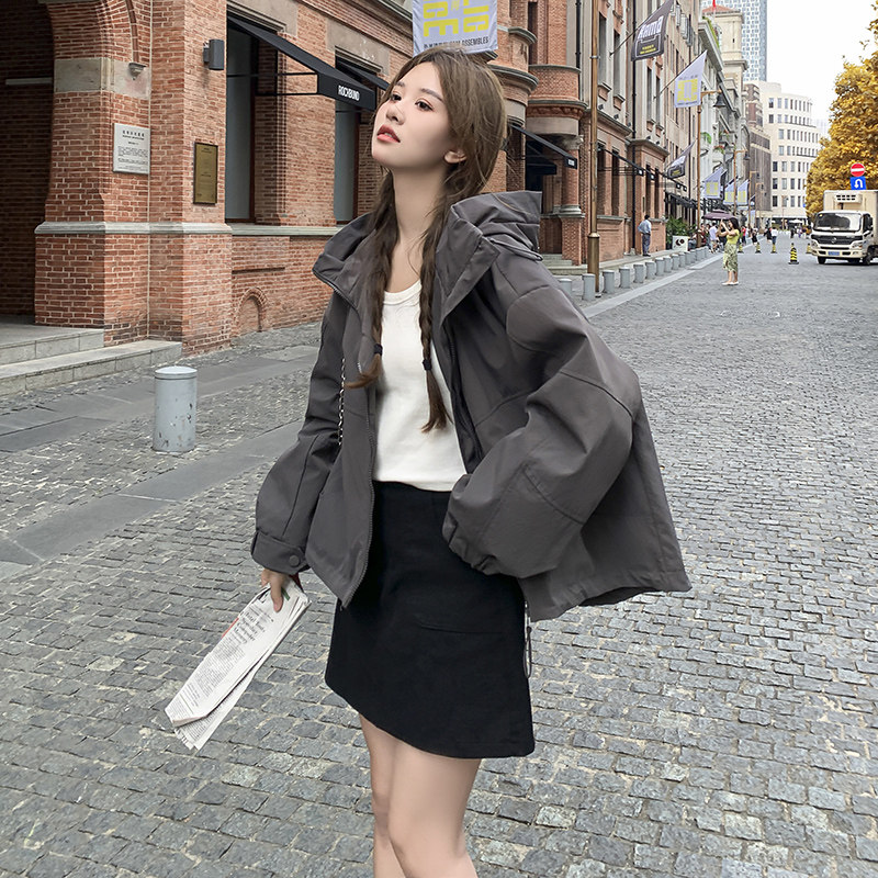 【现货】数据好有买家秀连帽冲锋衣夹克8507-P145-K198,女装短外套,2C301