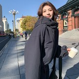 连帽小个子百搭气质棉衣慵懒风冲锋衣女加厚面包服外套夹克美式，女装短外套，2C301