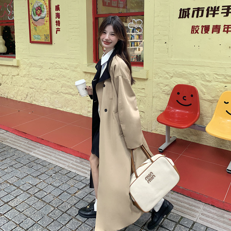 【现货】新款图撞色长款风衣外套301A-8983-P165-K238,女装风衣,2C301