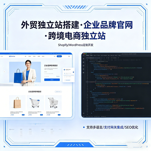 外贸独立站 搭建企业品牌官网跨境电商站 Shopify WordPress定制