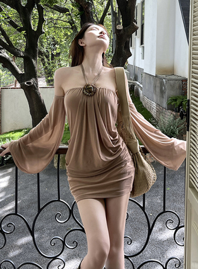 instunning纯欲气质网纱挂脖连衣裙女五一出游穿搭性感抹胸裙短裙