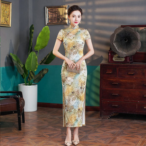 二小姐旗袍｜2023年新款真丝旗袍桑蚕丝复古夏季长款女