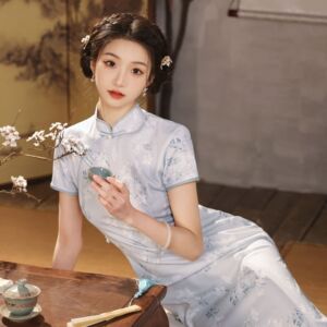 二小姐旗袍｜春夏季新款旗袍气质旗袍中长款新中式改良时尚连衣裙