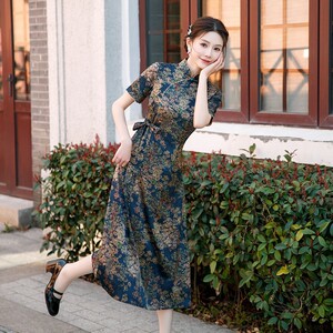 二小姐旗袍｜改良旗袍2024新款夏季女日常中国风妈妈装