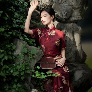二小姐旗袍｜改良传统全开襟旗袍女2024新款复古老上海
