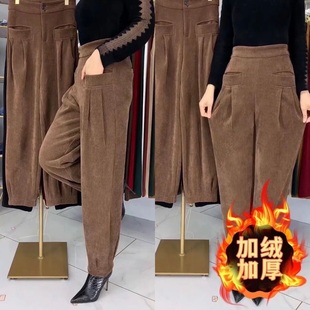 女2023秋冬新款 休闲裤 纯色束脚灯笼裤 显瘦百搭老爹裤 子 女裤 哈伦裤