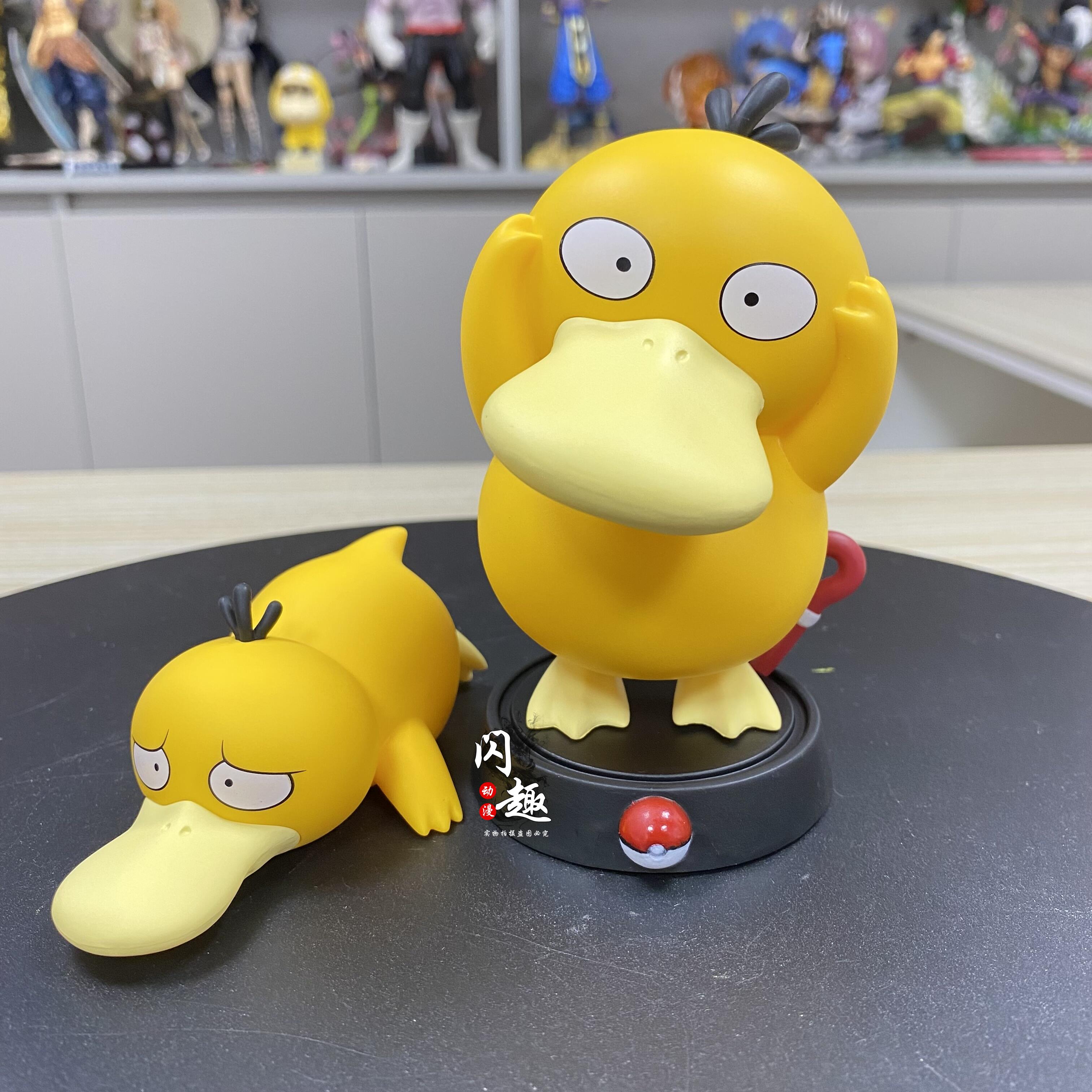 宠物小精灵 问号可达鸭 苦恼鸭 歪头 可呆鸭 礼品 手办 模型摆件