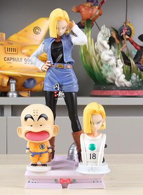 七龙珠 CPR恶人 NO.4 人造人18号 手办动漫雕像模型盒装摆件