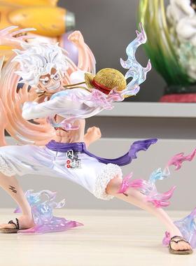 noc甩手抡拳尼卡路飞手办潮玩二次元动漫周边桌搭摆件模型