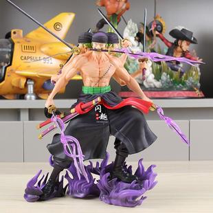 和之国鬼岛鬼气阿修罗九刀流三头六臂索隆手办模型摆件礼物