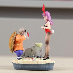 七龙珠 大蛋武天老师 龟仙人 布尔玛 名场面兔女郎手办模型摆件