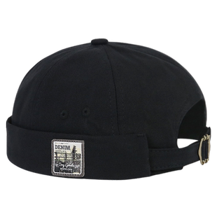 帽子男潮四季款瓜皮帽男士夏季地主帽男无檐贝雷帽男款雅痞帽春秋