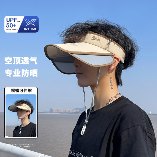空顶防晒帽夏户外大檐鸭舌遮阳帽