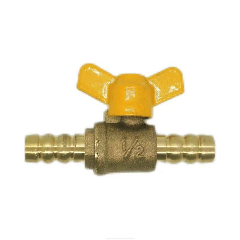 黄铜插11mm家用燃气阀直通阀门接头铜球阀 天然气煤气开关双插