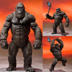 布鲁可SHM哥斯拉大战金刚2帝国崛起手办骷髅岛大猩猩恐龙可动玩具