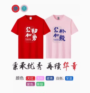 湖南广益实验长沙弘益华益中学夏季文化衫男女校服纯棉短袖衫定制