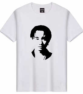 定制 衣服歌友会服装 纯棉怀旧偶像beyond摇滚乐队黄家驹头像短袖 衫