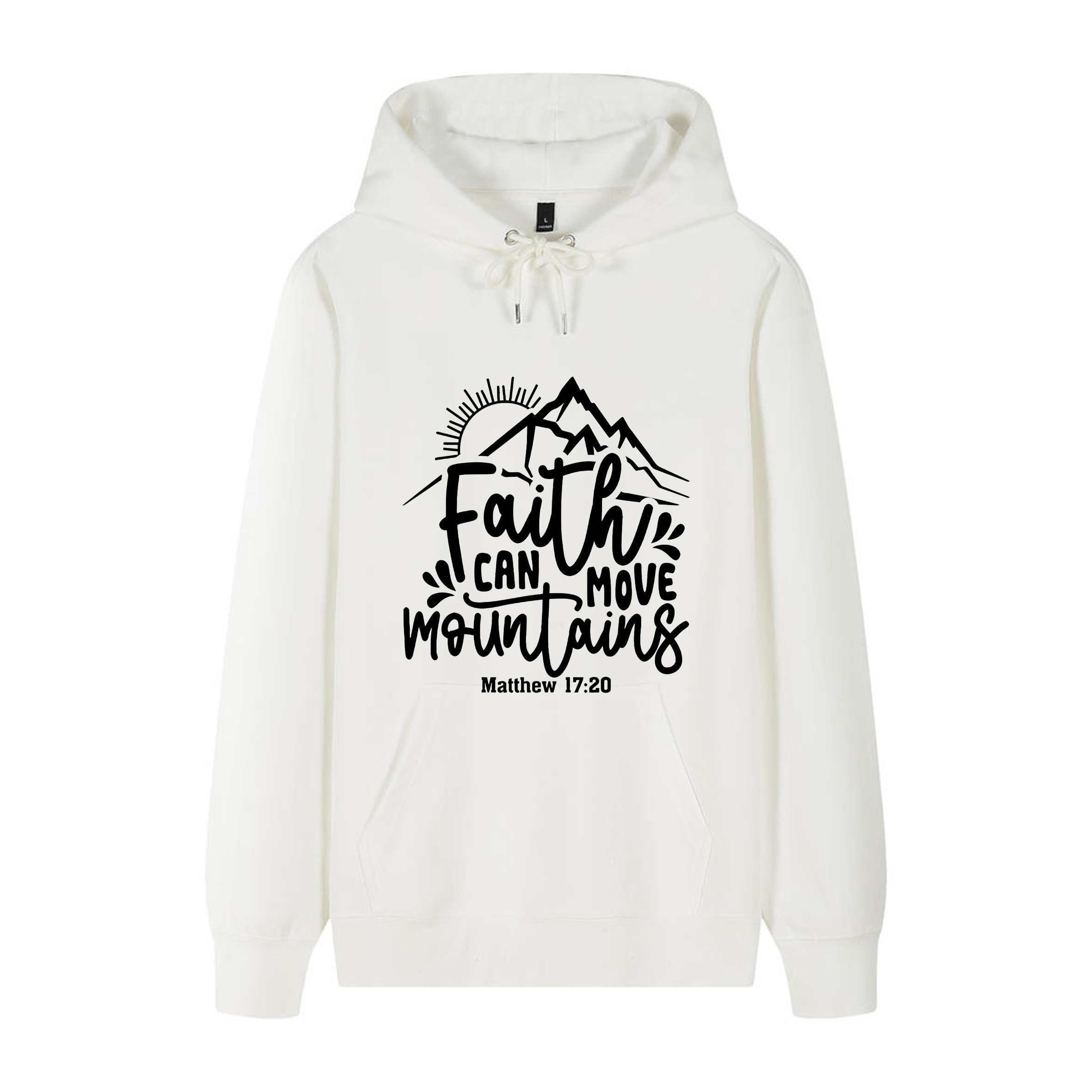 男女秋冬纯棉休闲工装旅游纯棉卫衣感恩经文赞美励志信仰可以移山