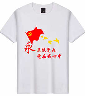 CHINA我爱中国纯棉短袖 旅游纪念表演定制 爱国团体工艺演出服T恤衫