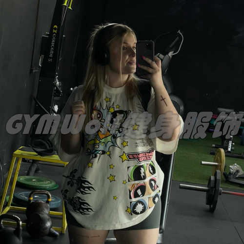 包款水洗纯棉通用卡通短袖运动