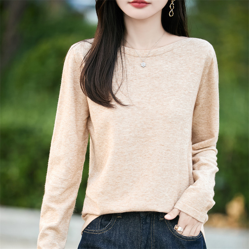 秋冬新款羊毛衫女士圆领一字领纯色简约洋气内搭宽松百搭打底衫,女装/女士精品,羊绒衫,淘宝优惠券,粉丝福利购,淘宝优惠卷