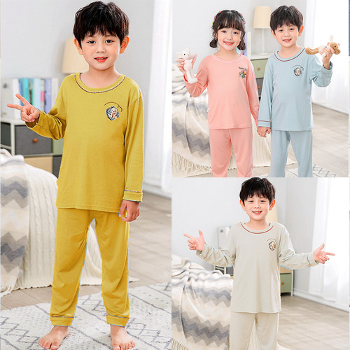 儿童薄款莫代尔春夏季长袖套装