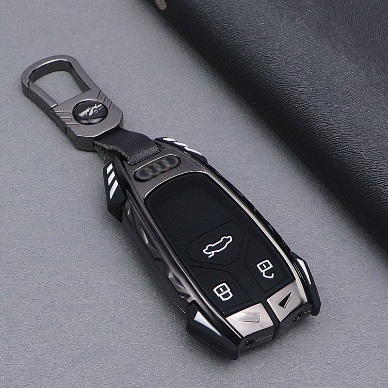 适用于2023款奥迪a4钥匙保护套a4l高端个性a5全包s4/s5金属套扣男