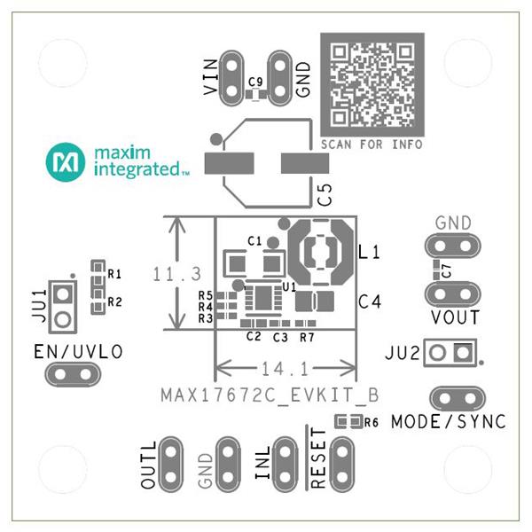 MAX17672CEVKIT# 开发板 《 EVAL MAX17672C LDO REG    》 - 实物图