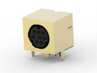 5749267-1 连接器 《 CONN RCPT FMALE MINI DIN 8P SLDR    》