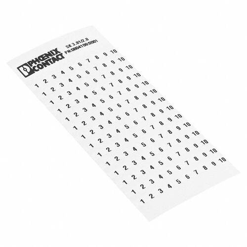 0804109:0001 连接器 《 ADHESIVE MARKER CARD 1-10    》