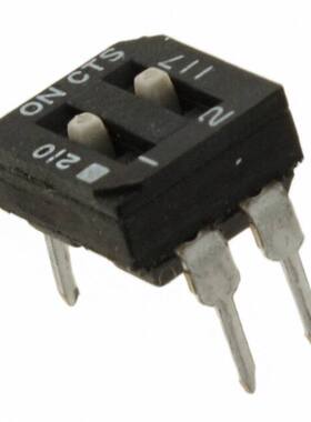 210-2MS 开关 《 SWITCH SLIDE DIP SPST 100MA 20V    》