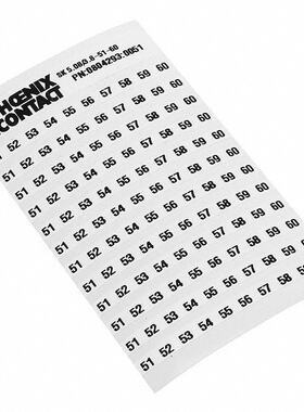 0804293:0051 连接器 《 MARKER CARD FOR 120 TERM BLOCKS    》