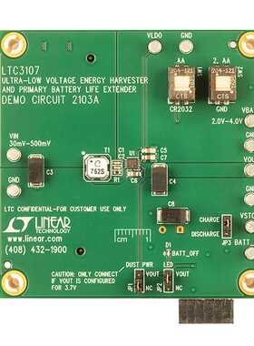 DC2103A 开发板 《 LTC3107 DEMO BOARD 20MV START-UP    》