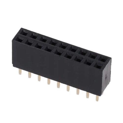 RS2-18-G 连接器 《 RECEPTACLE STRIP 18P 2.54MM PITC    》