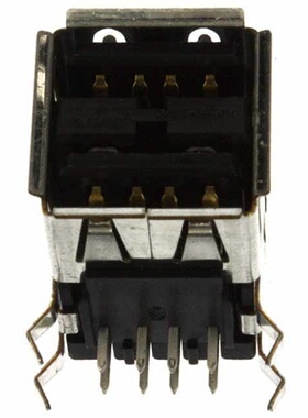 5787617-1 连接器 《 CONN RCPT USB2.0 TYPEA STACK R/A    》