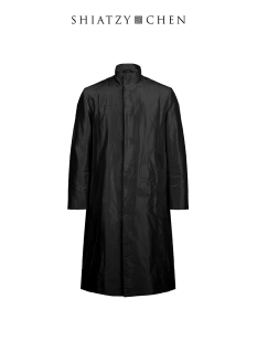 夏姿·陈中国风立领刺绣真丝男士 大衣611257 CHEN SHIATZY