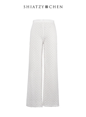 SHIATZY CHEN/夏姿·陈新中式复古花型蕾丝长裤110043