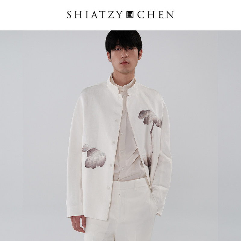 SHIATZY CHEN/夏姿·陈新品双漪系列男士立领刺绣连袖外套151396