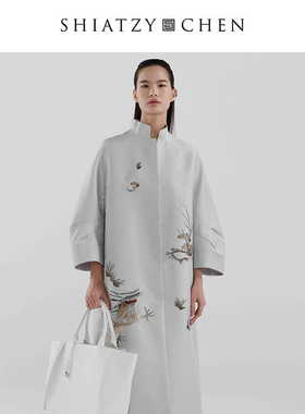 SHIATZY CHEN/夏姿·陈2024年新品蜃缕系列混纺刺绣大衣149477